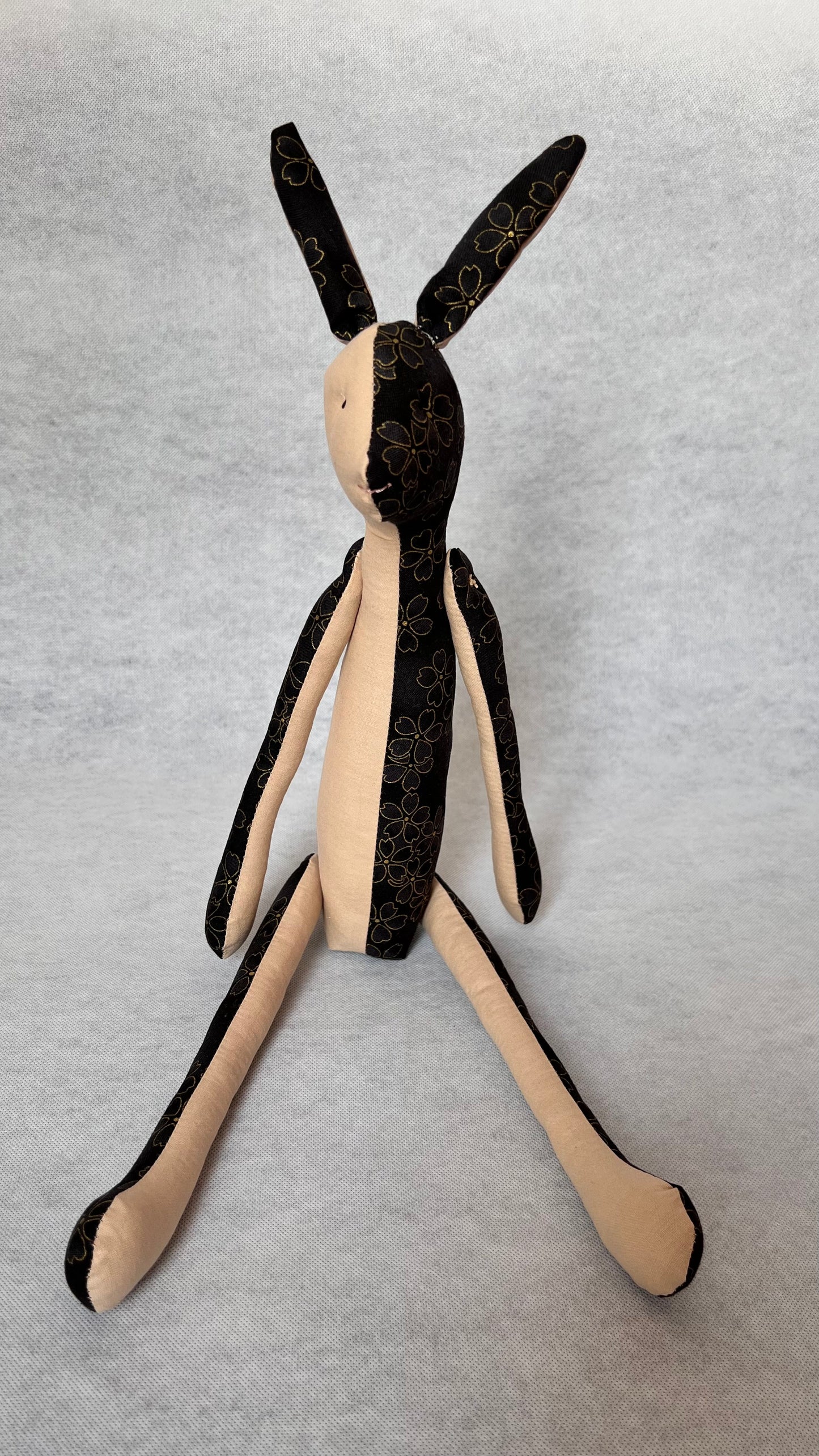 Jack Rabbit Design - Sand Beige and Floral Black and Gold