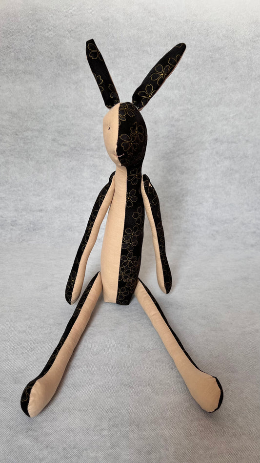Jack Rabbit Design - Sand Beige and Floral Black and Gold