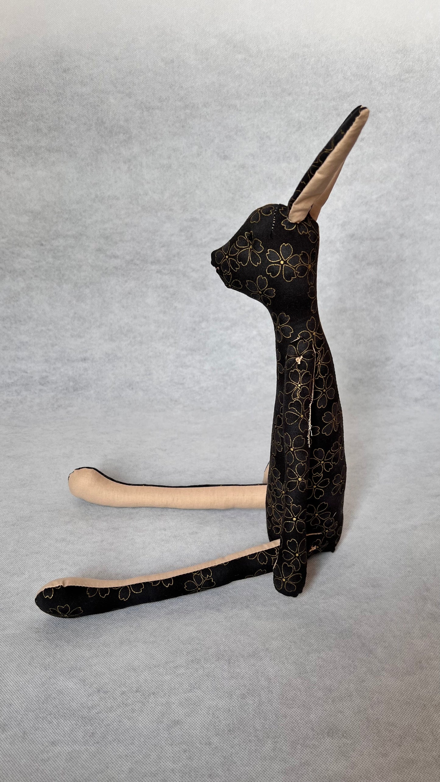 Jack Rabbit Design - Sand Beige and Floral Black and Gold