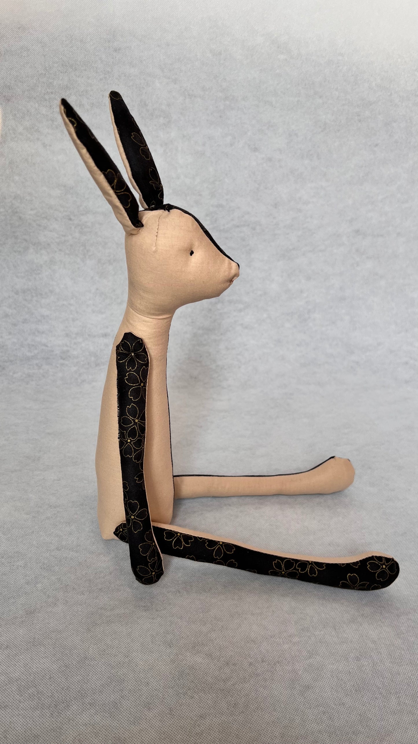 Jack Rabbit Design - Sand Beige and Floral Black and Gold