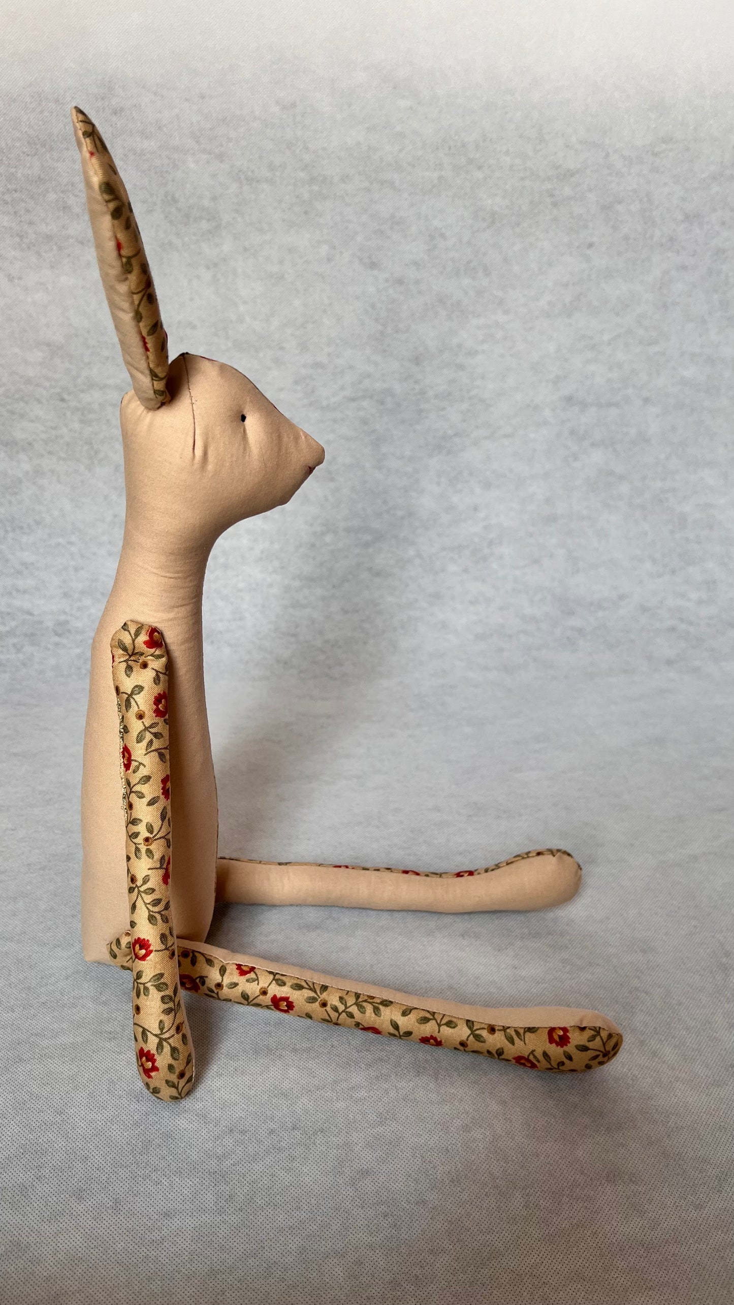 Jack Rabbit Design - Sand Beige and Floral Red and Sand Beige