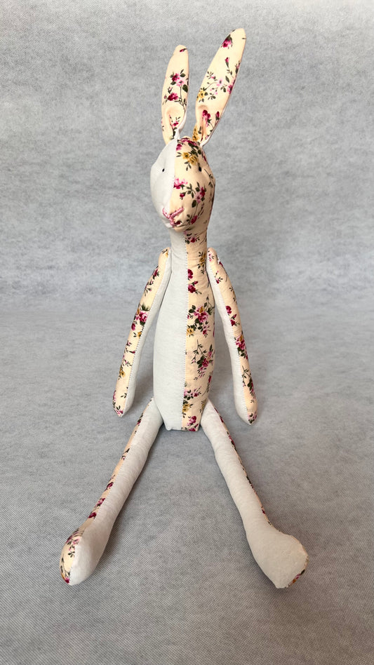 Jack Rabbit Design - White and Floral Cream and Pink