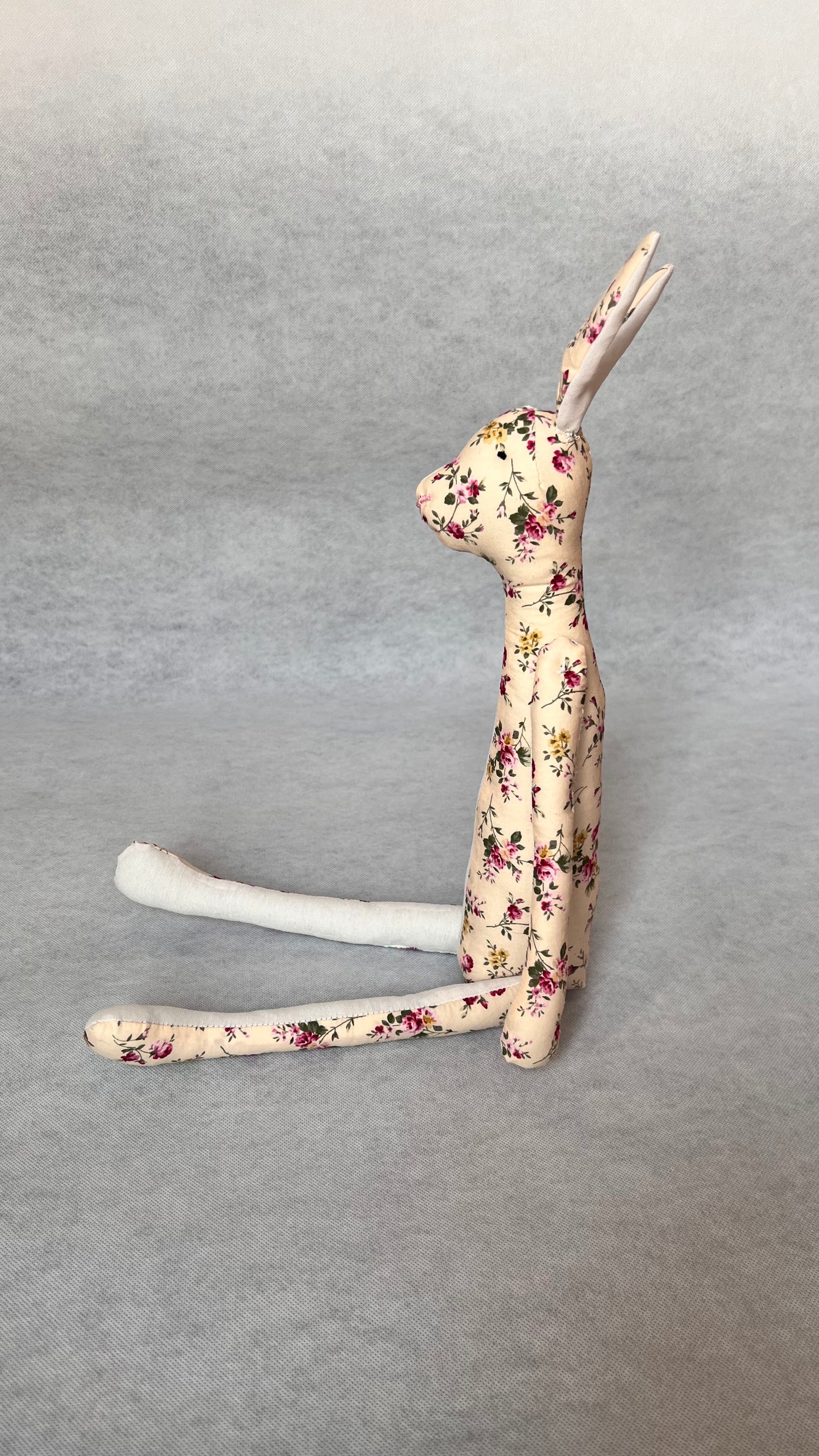 Jack Rabbit Design - White and Floral Cream and Pink