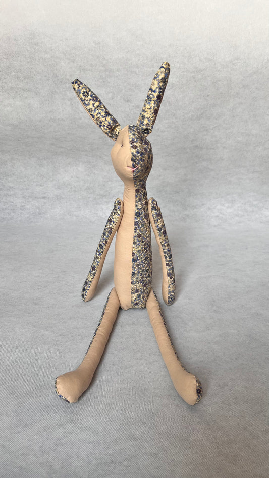 Jack Rabbit Design - Sand Beige and Floral Blue and Gold