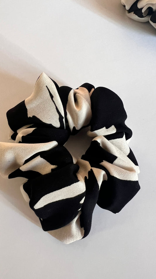 Floral Black Beige Cotton