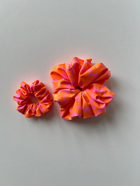 Floral Pink Orange Lycra