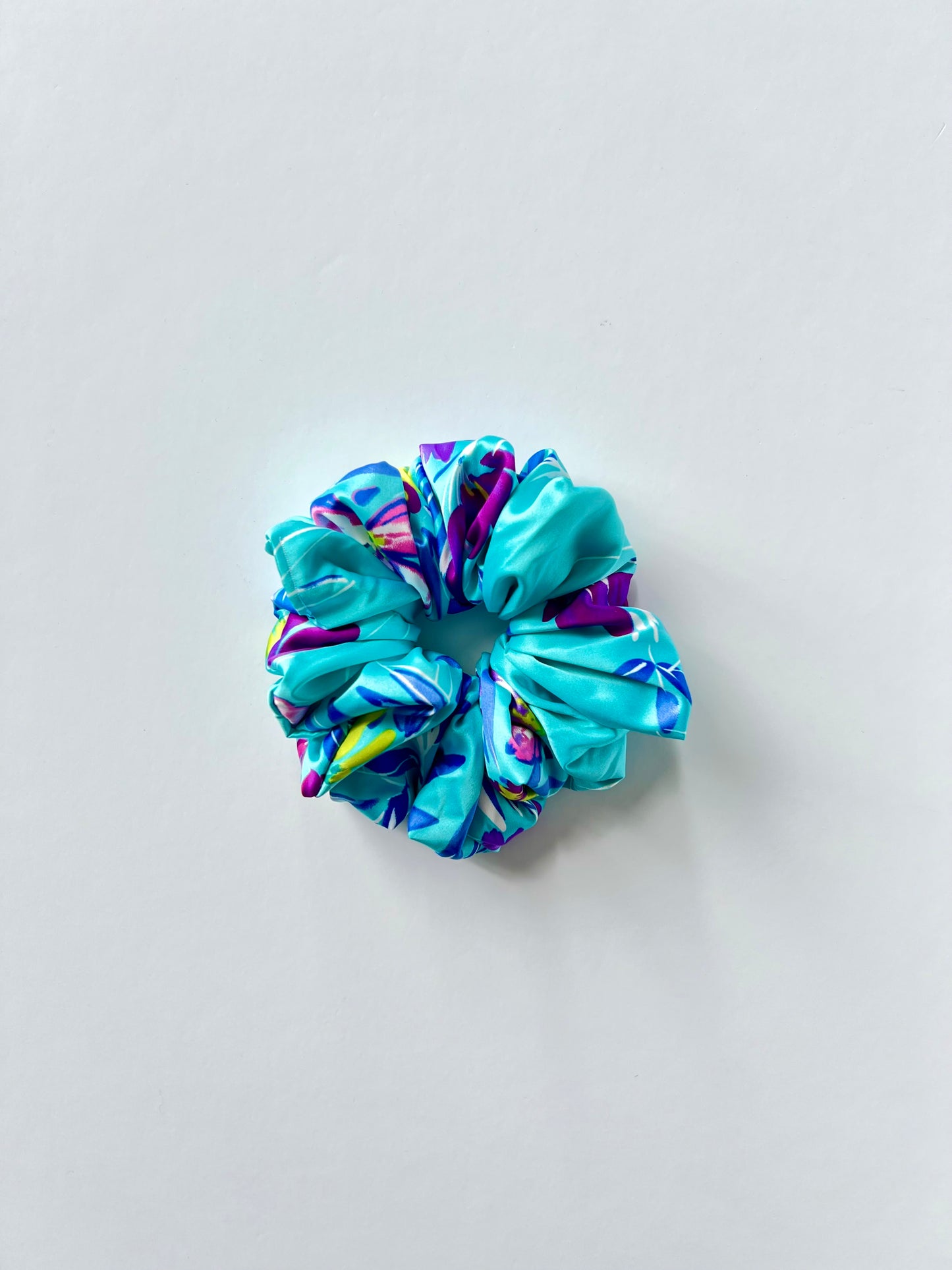 Floral Blue Silk