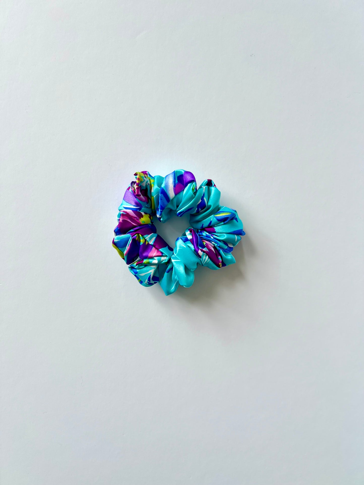 Floral Blue Silk