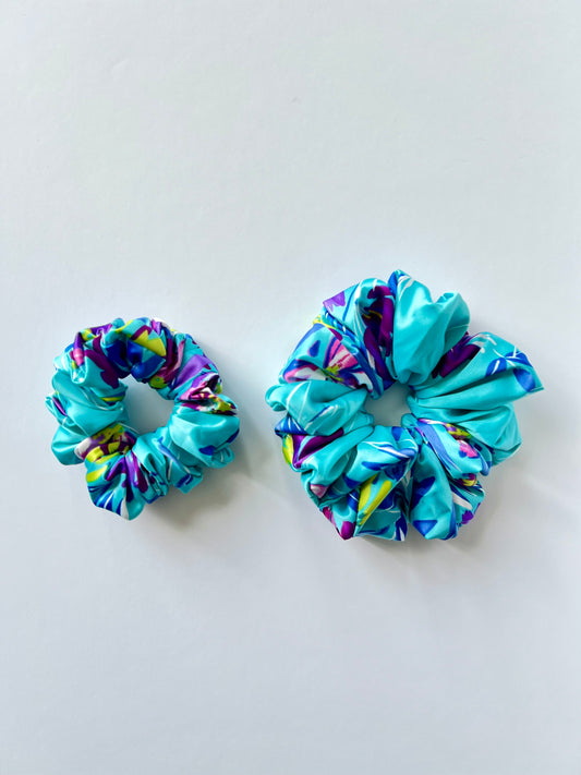 Floral Blue Silk