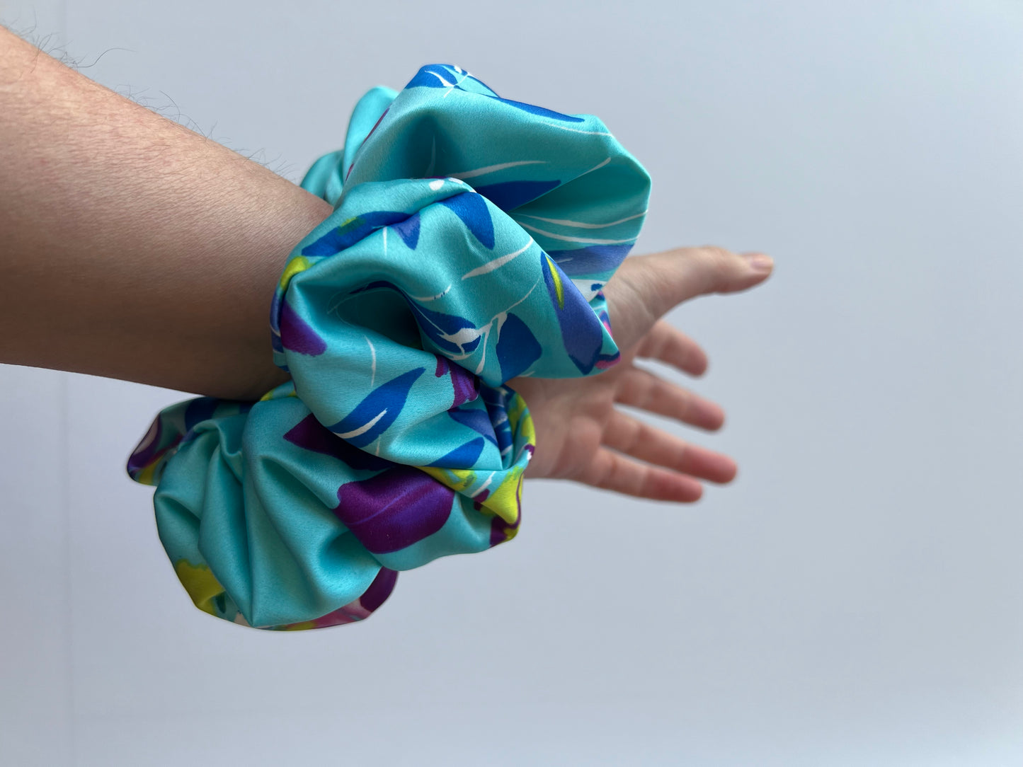 Floral Blue Silk